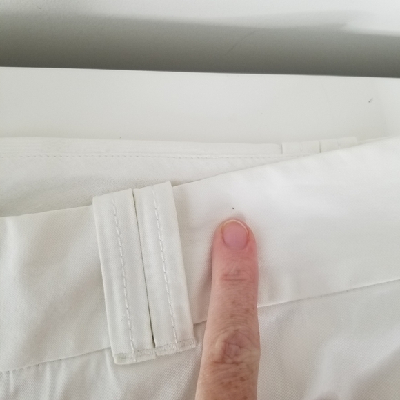 Banana Republic Martin Fit Flared Leg Cotton White Pant Stretch Size 4 - Picture 10 of 15